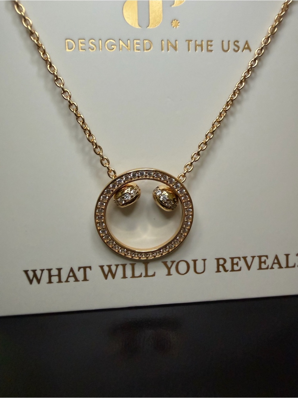 .925 Sterling Silver with Gold Plating Circle Pendant Necklace
